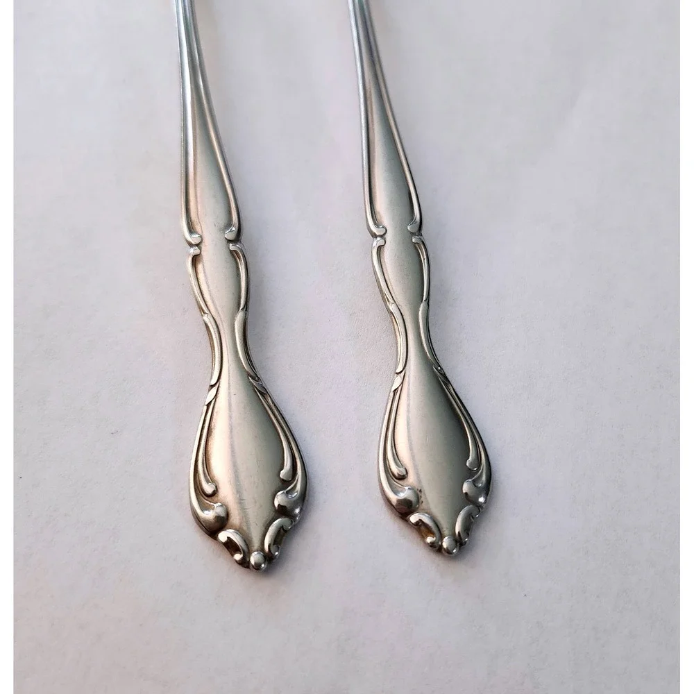 Oneida Community Iced Tea Spoons 2pc Silver CANTATA Stainless Steel